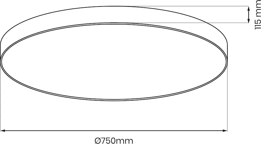 Stropné LED svietidlo Siena, 1x LED 80w, 3000-6000k, 3CCT, b, s ovládačom