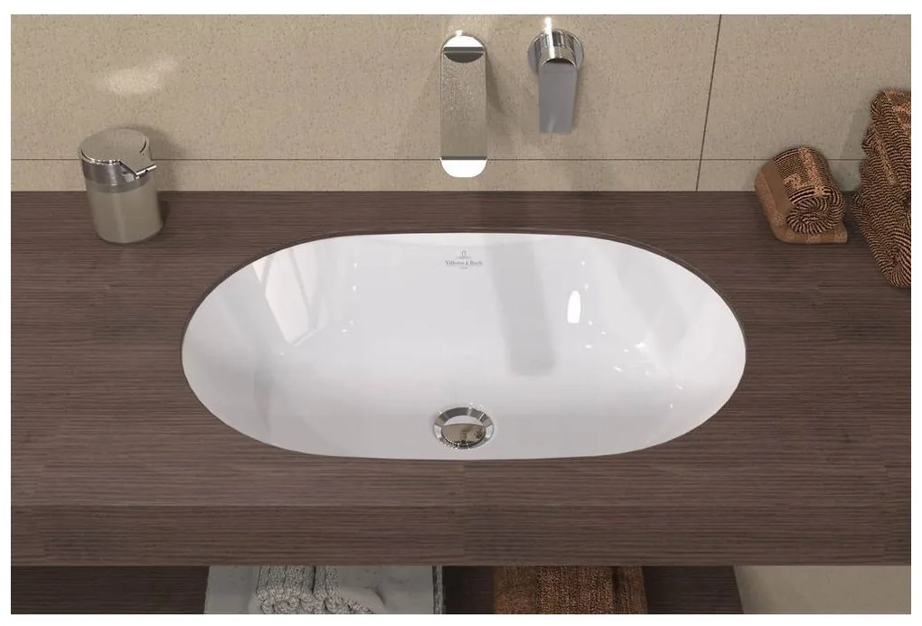 Villeroy & Boch ARCHITECTURA - Zápustné umývadlo 570x375 mm, bez prepadu, biela Alpin CeramicPlus 5A7661R1