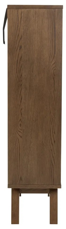 Hnedá vitrína v dekore duba 72x145x36 cm A-Line – Actona
