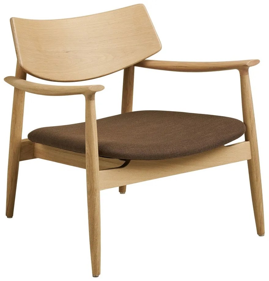 Hnedé kreslo s podnožkou Olvera – House Nordic