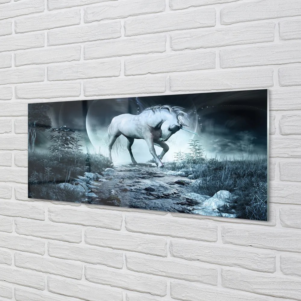 Obraz na akrylátovom skle Forest unicorn moon 120x60 cm