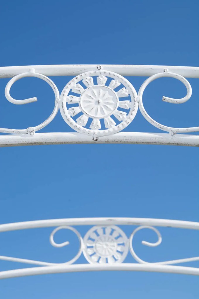 Oblúk na ruže Mel s bránkou - Biela antik