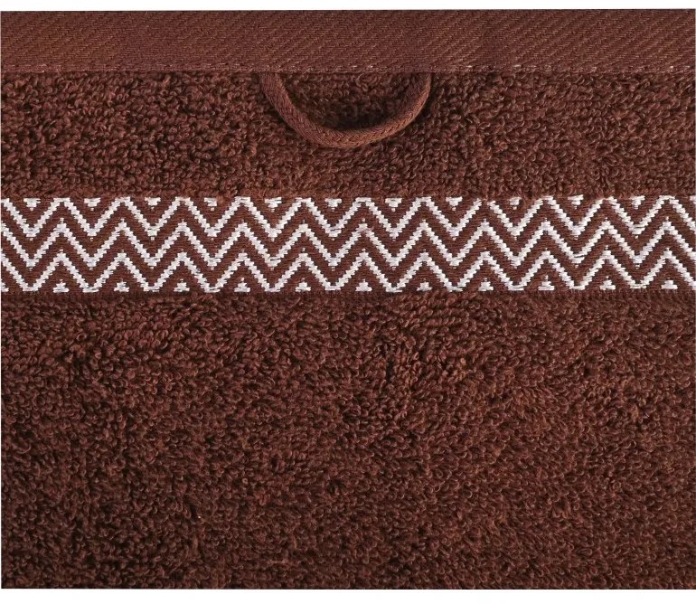 Sada 6 kusov bavlnených osušiek a uterákov Ates hnedá EMI