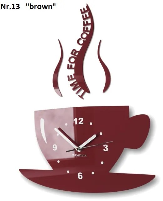 Nástenné hodiny Time for coffee modrá