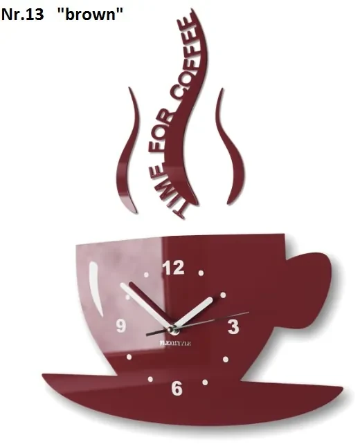 Nástenné hodiny Time for coffee žltá