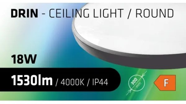 LED Kúpeľňové stropné svietidlo CIRCLE LED/18W/230V 4000K pr. 30 cm IP44 čierna