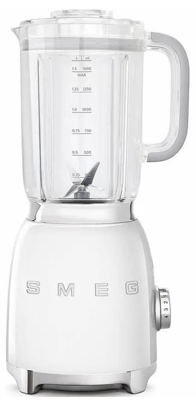 SMEG 50's Retro Style stolný mixér 1,5l plastová nádoba biela BLF01WHEU, biela