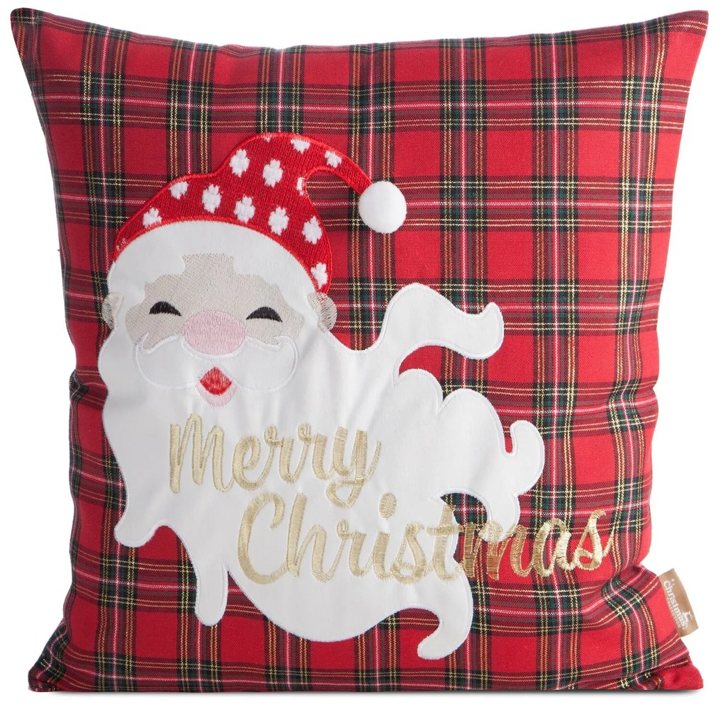 VIANOČNÁ DEKORAČNÁ OBLIEČKA NA VANKÚŠ MERRY2 45X45 CM VZOROVANÁ