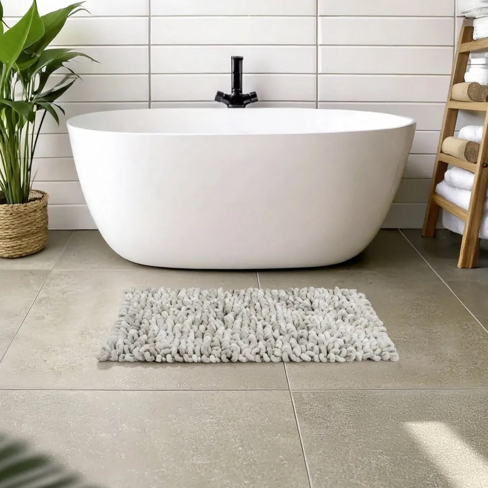 Sivobéžová textilná kúpeľňová predložka 60x90 cm Lerici – Wenko