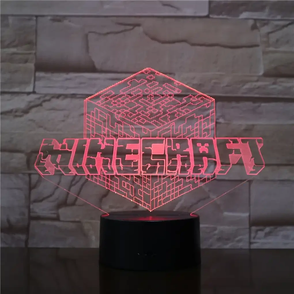 3Dmix 3DL-CRK027 – 3D LED nočná lampa - Minecraft (Crack základňa)