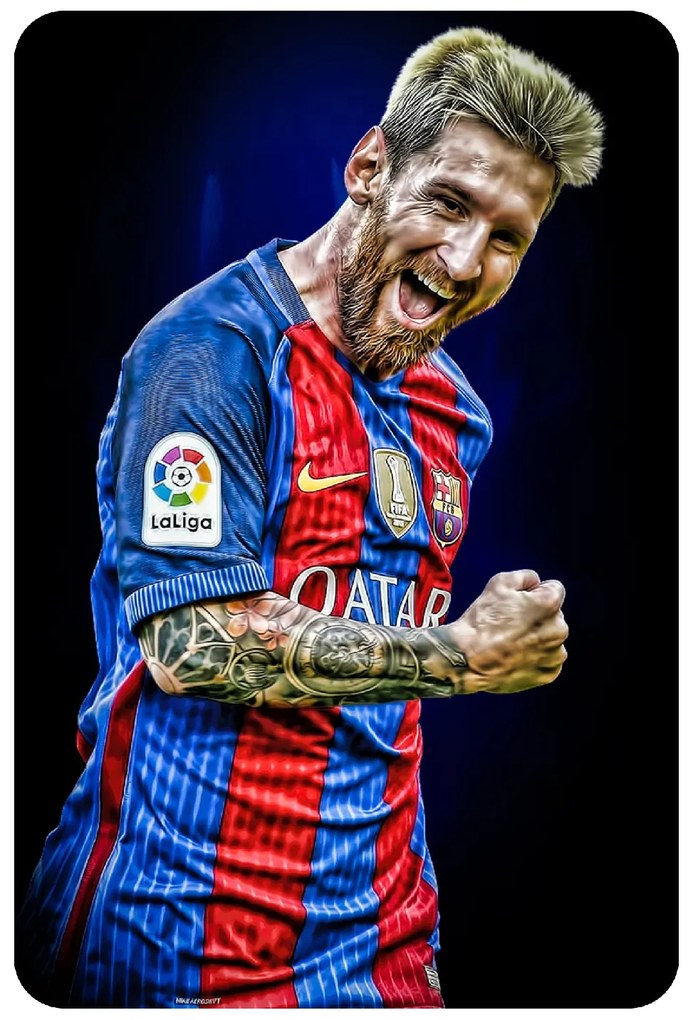 Textilná nálepka na stenu "MESSI 2"