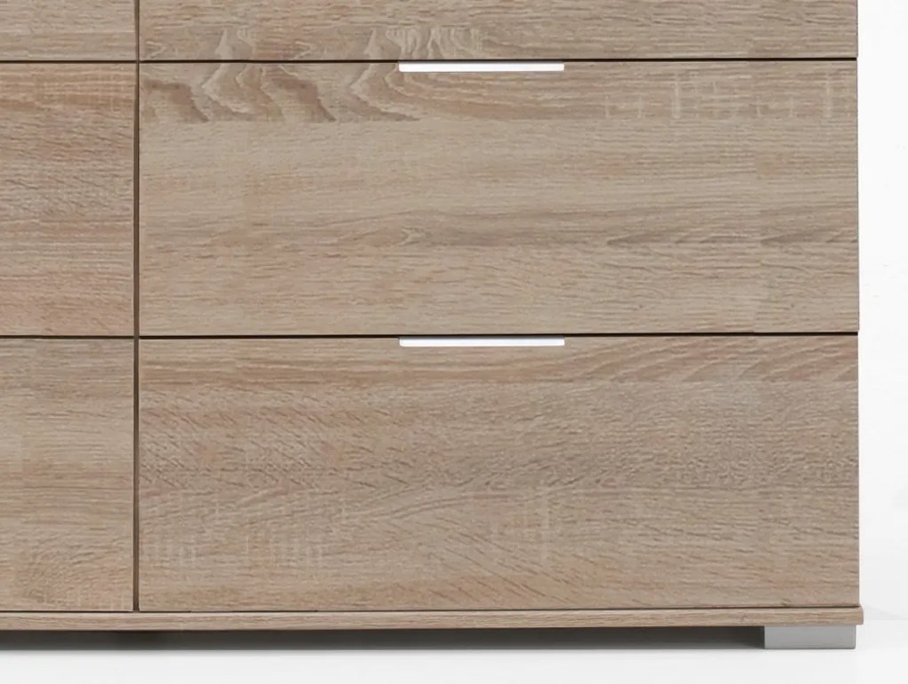 Zásuvková komoda Easy Plus, 130 cm, dub sonoma