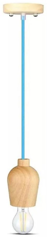 Luster na lanku 1xE27/60W/230V modrá