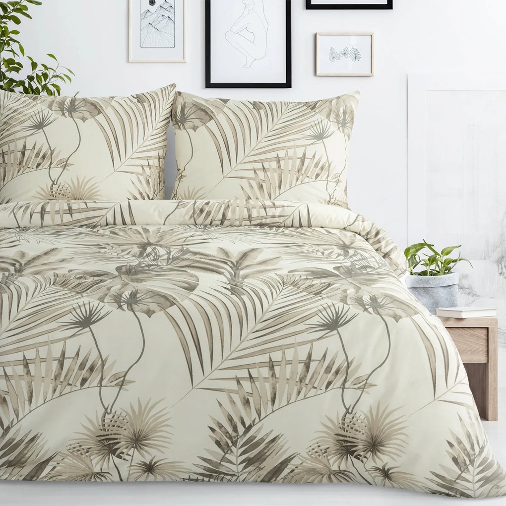 RENFORCÉ OBLIEČKY NINA 200X220 CM, 2 KS 70X80 CM LISTY