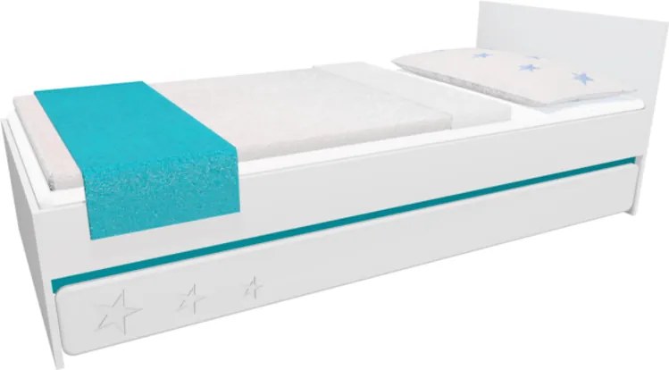 MAXMAX Detská posteľ so zásuvkou - STARS 200x90 cm