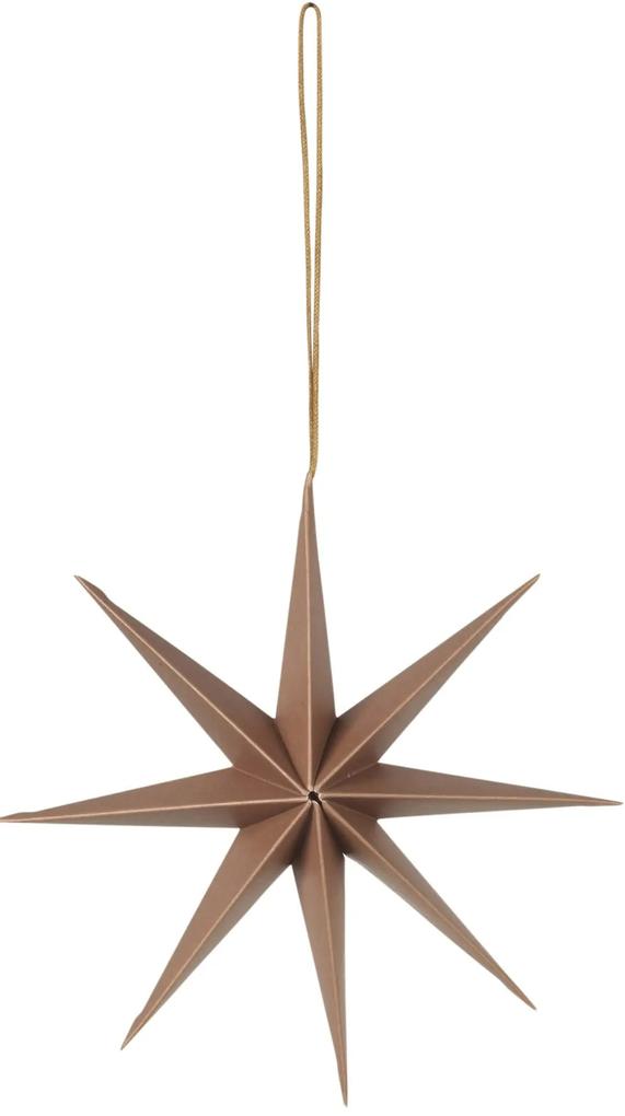 Broste Závesná papierová hviezda Copper