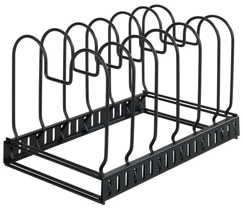 WENKO 53149100 - Držiak na pokrievky a panvice 18x18 cm čierny