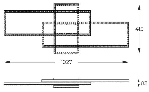 Zuma Line MX7907-3B-3BT- LED Stropné svietidlo ERVI LED/52W/230V 2700-6000K čierna