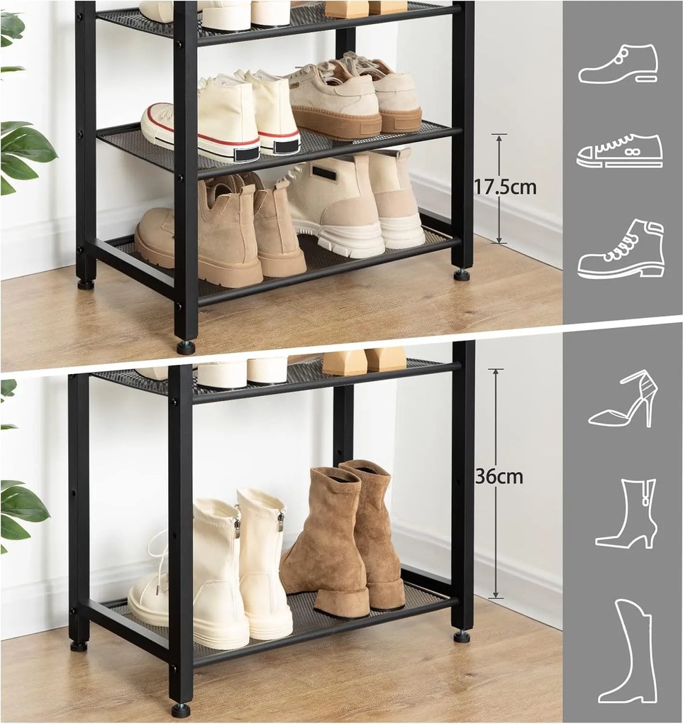 Botník Vasagle Deromi 52 cm hnědý/černý