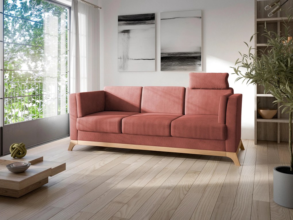 XXXLutz TROJMIESTNA POHOVKA, textil, čerešňovočervená Sit & More - Sedačky - 000144022309
