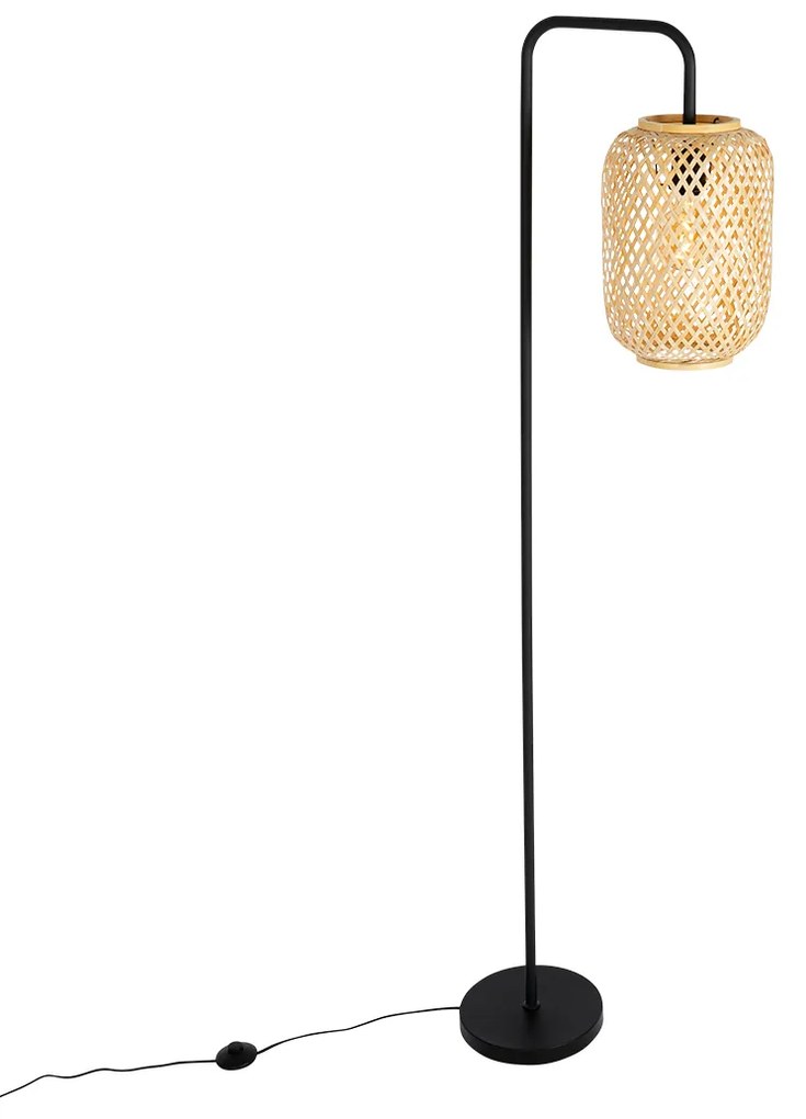 Inteligentná stojaca lampa bambusová vrátane WiFi ST64 - Yvonne