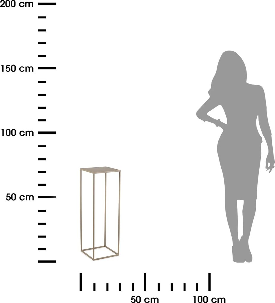 STOJAN NA KVETINÁČ SIMPLE 70X24X24 CM BÉŽOVÁ