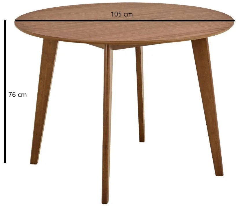 Jedálenský stôl ROXBY 105 cm orech