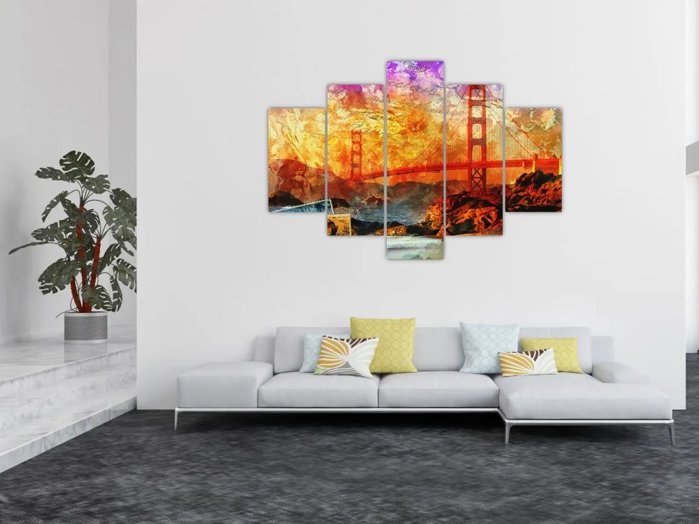 Obraz - Golden Gate, San Francisco, Kalifornia (150x105 cm)