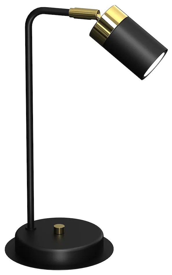 Stolná lampa Joker, 1x zlaté/čierne kovové tienidlo, b