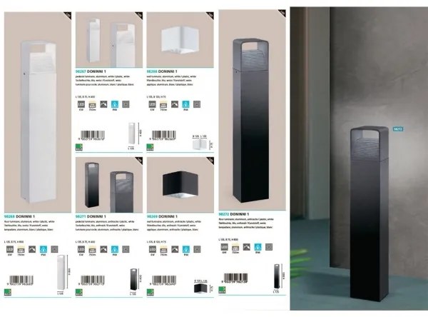 Eglo 96498 - LED Vonkajšia lampa DONINNI 1xLED/5W/230V IP44