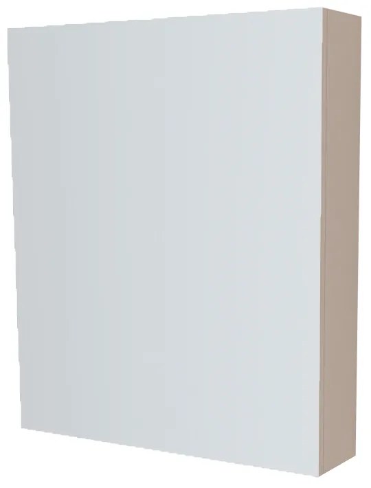Mereo, Mereo Kúpeľňová zrkadlová skrinka 60 cm, galerka, 1x dvierka ľavá, Multidecor, Šedý kameň, MER-CN798G61SEKA
