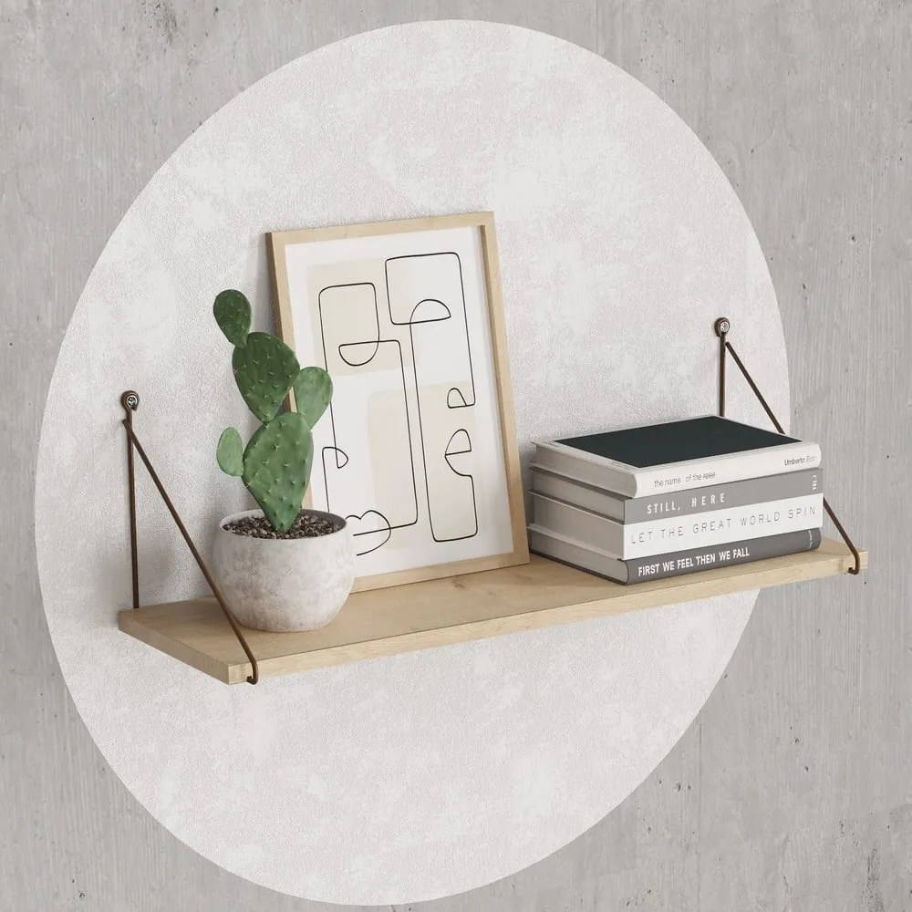 Polica v dekore duba v prírodnej farbe 72 cm Armoni – Kalune Design