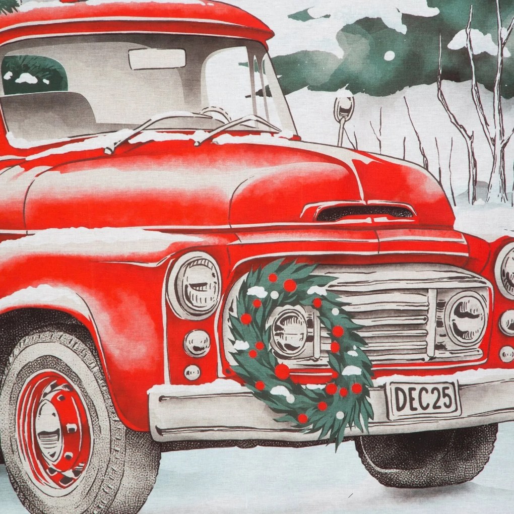 VIANOČNÉ RENFORCÉ OBLIEČKY XMAS 200X220 CM, 2 KS 70X80 CM VZOROVANÉ