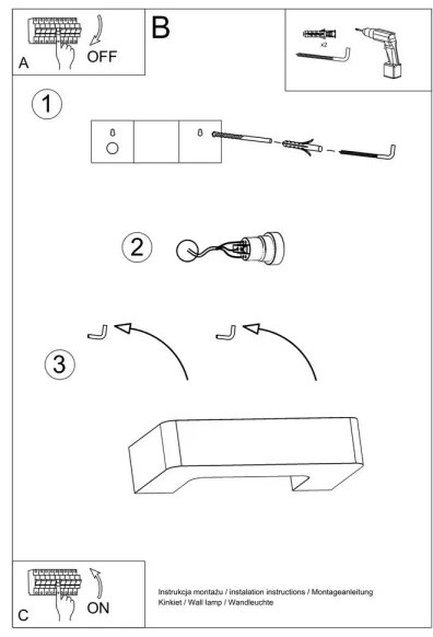 Nástenné svietidlo MAGNET 1xE27/60W/230V biela