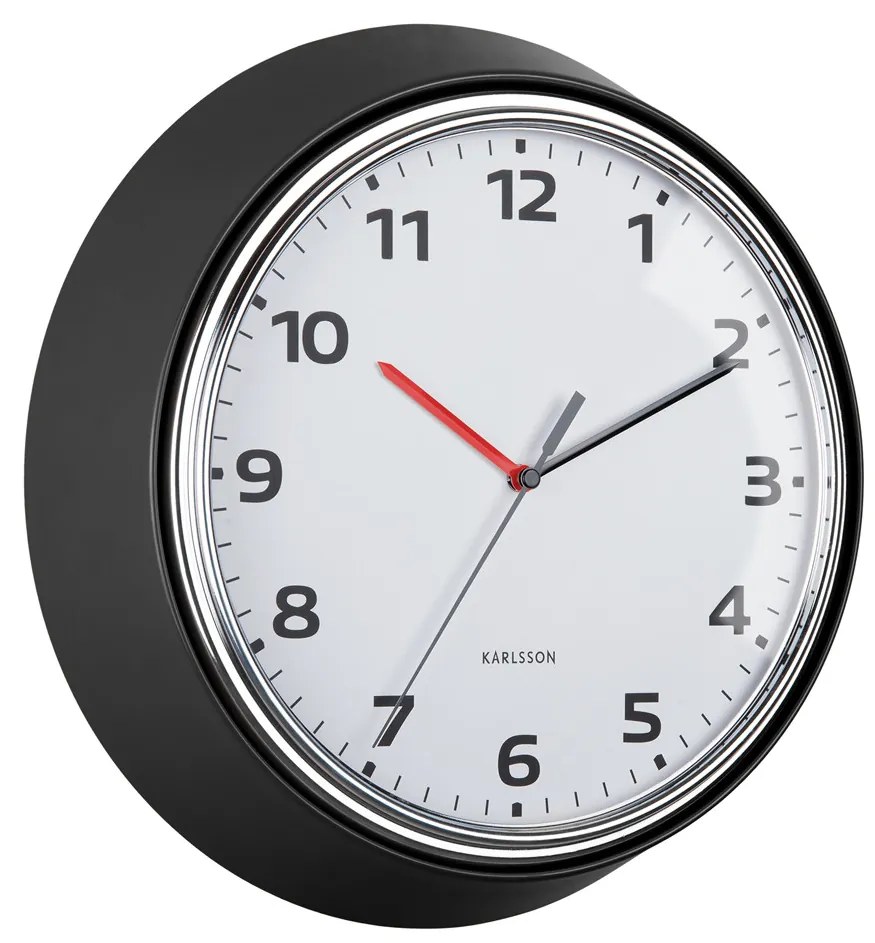 Nástenné hodiny Karlsson KA6006BK, 34cm
