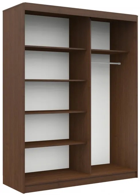 Šatníková skriňa s posuvnými dverami 150 cm CLP mono wenge
