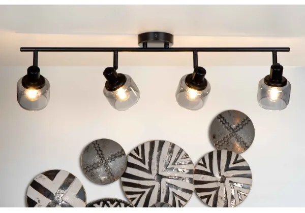 Lucide 77979/04/30 - Bodové svietidlo BJORN 4xE14/40W/230V čierna