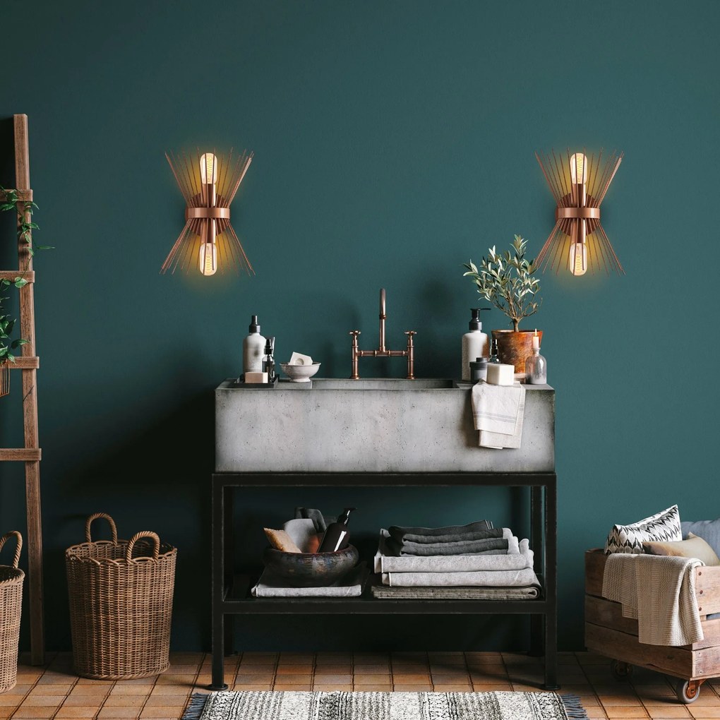 Nástenné svietidlo Budle medené