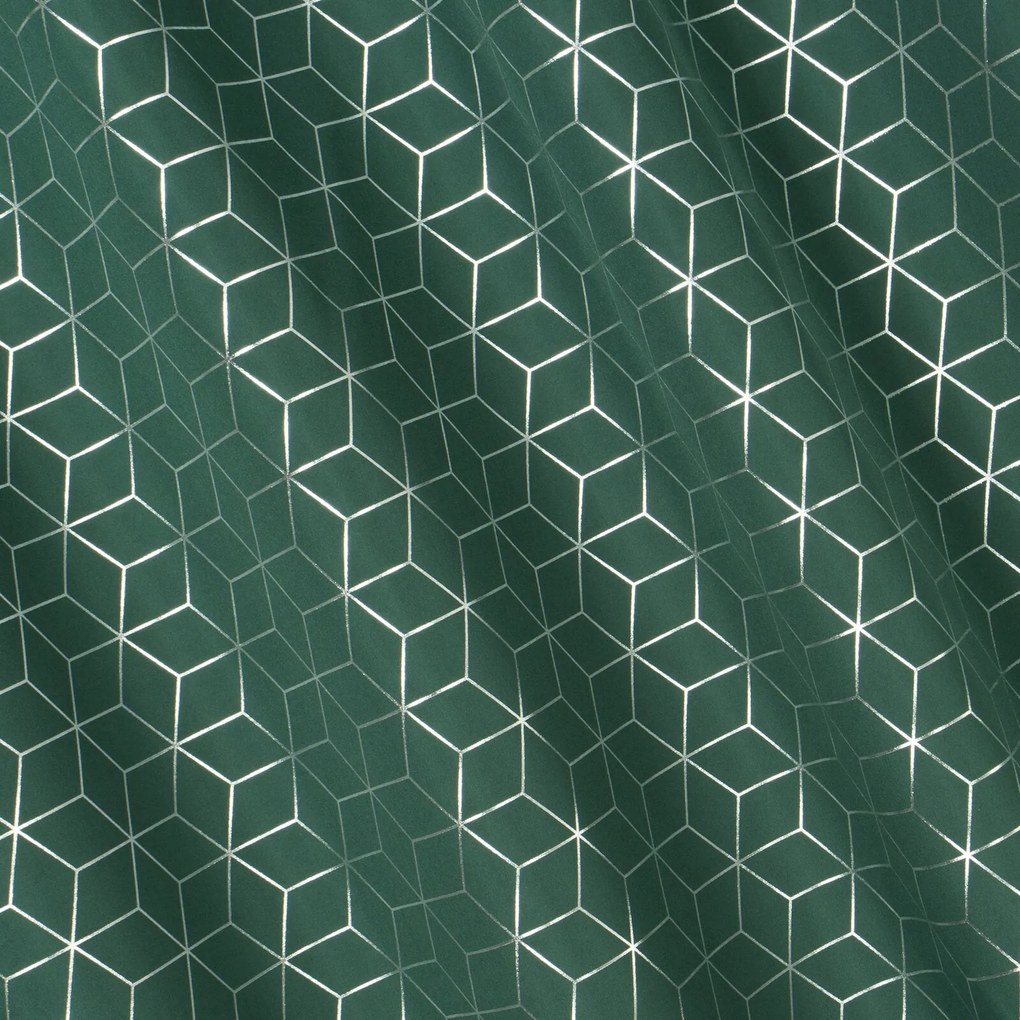 ZÁVES NA KRÚŽKOCH CUBE 140X250 CM TMAVOZELENÁ