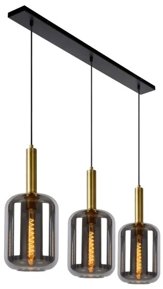 Lucide 45494/03/65 - Luster na lanku JOANET 3xE27/40W/230V čierna