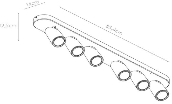 Lucide 23954/31/31 - LED Bodové svietidlo XYRUS 6xGU10/5W/230V biela