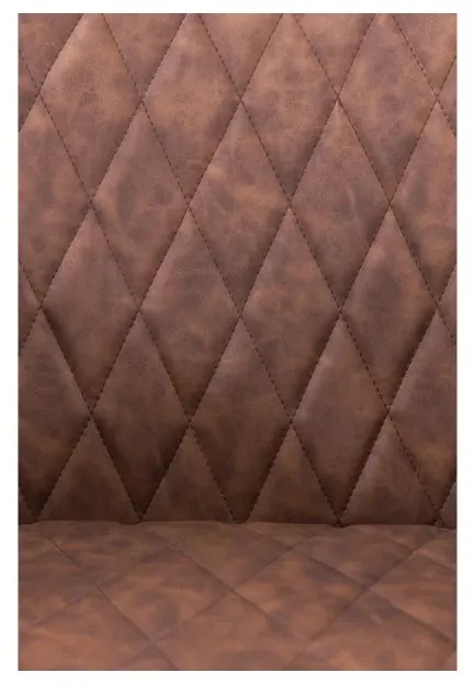 furniture-nabytek.cz - Houpacie kreslo Clinton s hnedými podrúčkami, umelá koža/ocel