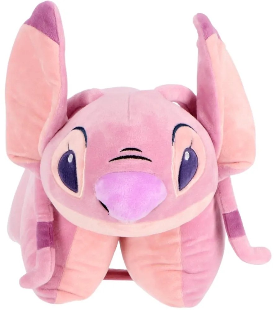 Multifunkčný relaxačný vankúš Angel - licencia Lilo & Stitch - 2v1 vankúš 45x36 cm aj plyšová hračka