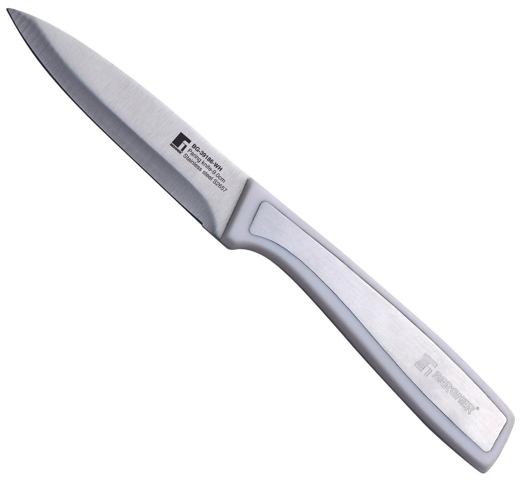 Lúpací nôž Bergner z nehrdzavejúcej ocele / 9 cm / biely