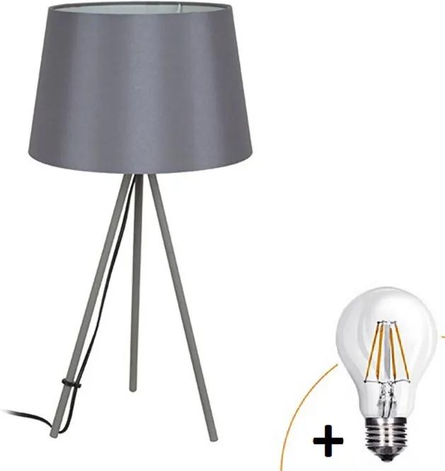Stolná lampa, matná sivá, MILANO WA005-G