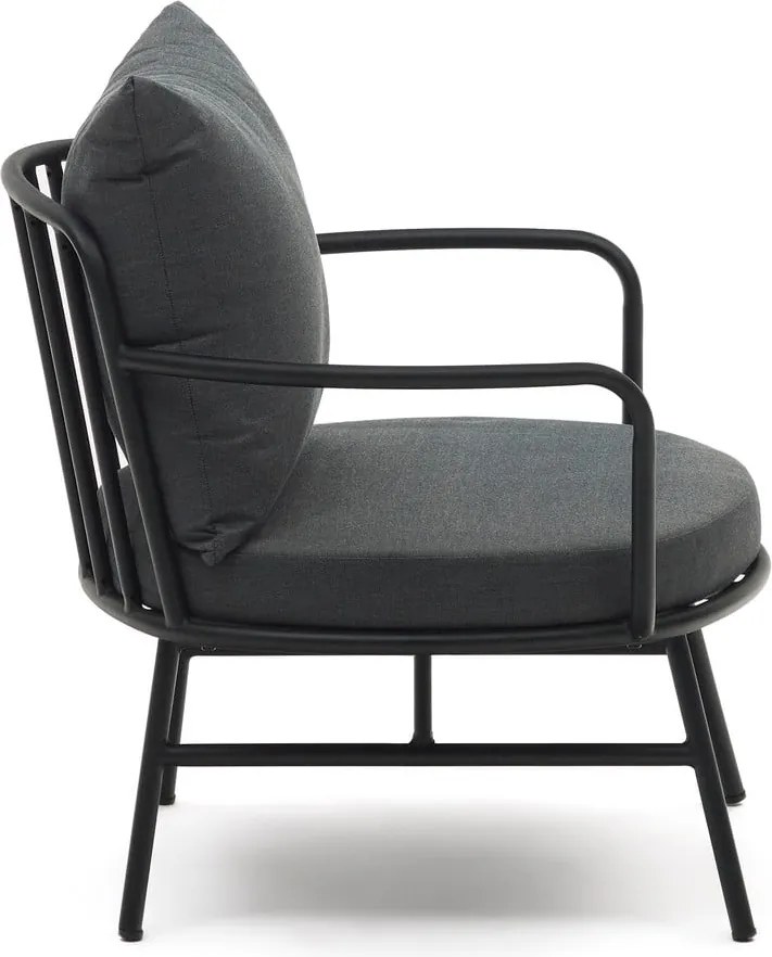 Čierne kovové záhradné kreslo Bramant - Kave Home