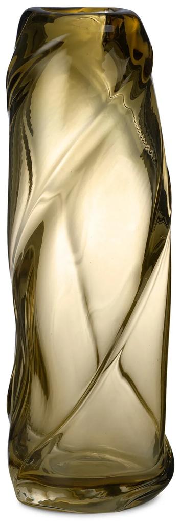 Váza Water Swirl Vase, vysoká – svetložltá
