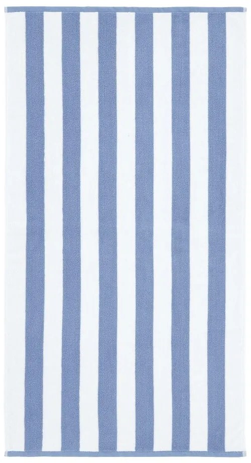 Biela/modrá bavlnená osuška 90x140 cm Stripe Jacquard – Bianca