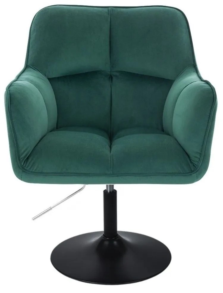 LuxuryForm DESIGN Kreslo AMALFI VELUR na čiernom tanieri - zelené