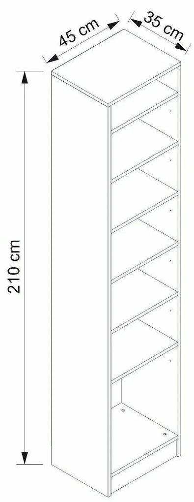 Policová skriňa Nemake 15 (biela) . Akcia -24%. Vlastná spoľahlivá doprava až k Vám domov. 1093930